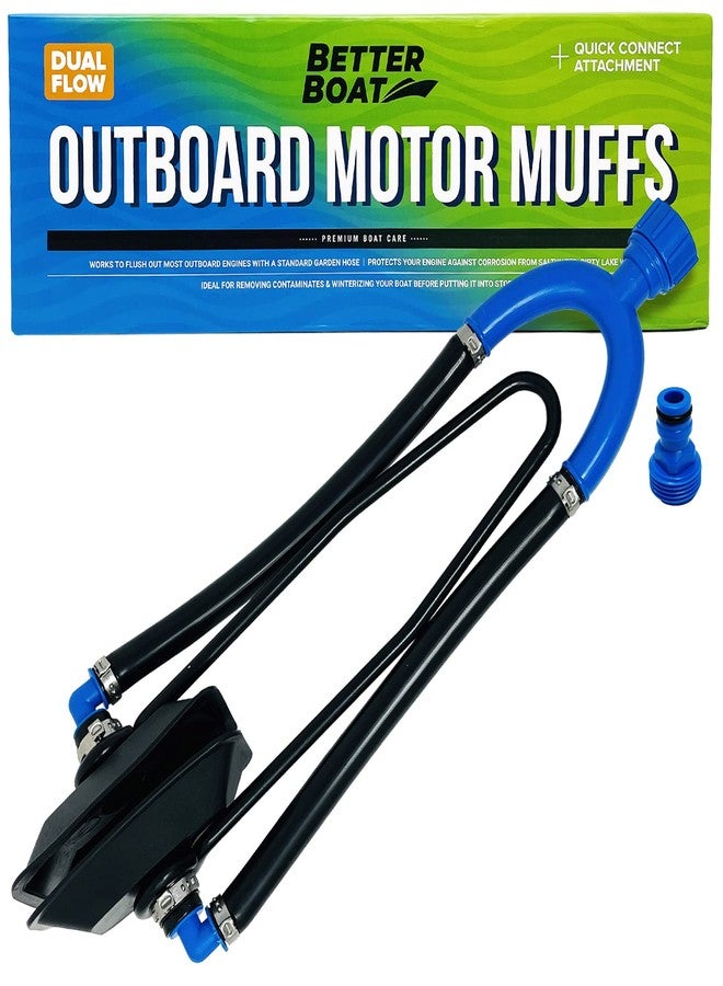 Better Boat Boat Motor Muffs, Outboard & Inboard I/O Engine Flush Kit, Ear Flusher Hose Adapter for Marine Engine Winterizing, Flushing & Warming - Image 1
